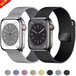 Milanese Loop Band for Apple watch Ultra 9 8 7 65SE 45mm 49mm 44/41/40mm Metal Magnetic Double Section Strap iWatch 10 46mm 42mm