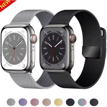 Milanese Loop Band for Apple watch Ultra 9 8 7 65SE 45mm 49mm 44/41/40mm Metal Magnetic Double Section Strap iWatch 10 46mm 42mm