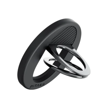 Pitaka Grip 3 Aramid Magnetic Ring Holder NFC – Black/Grey (Twill)