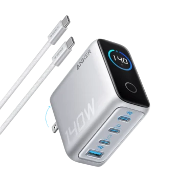 Anker Laptop Charger 140W, 4-Port, PD 3.1 with Touch Control, USB-C Cable (B2697)