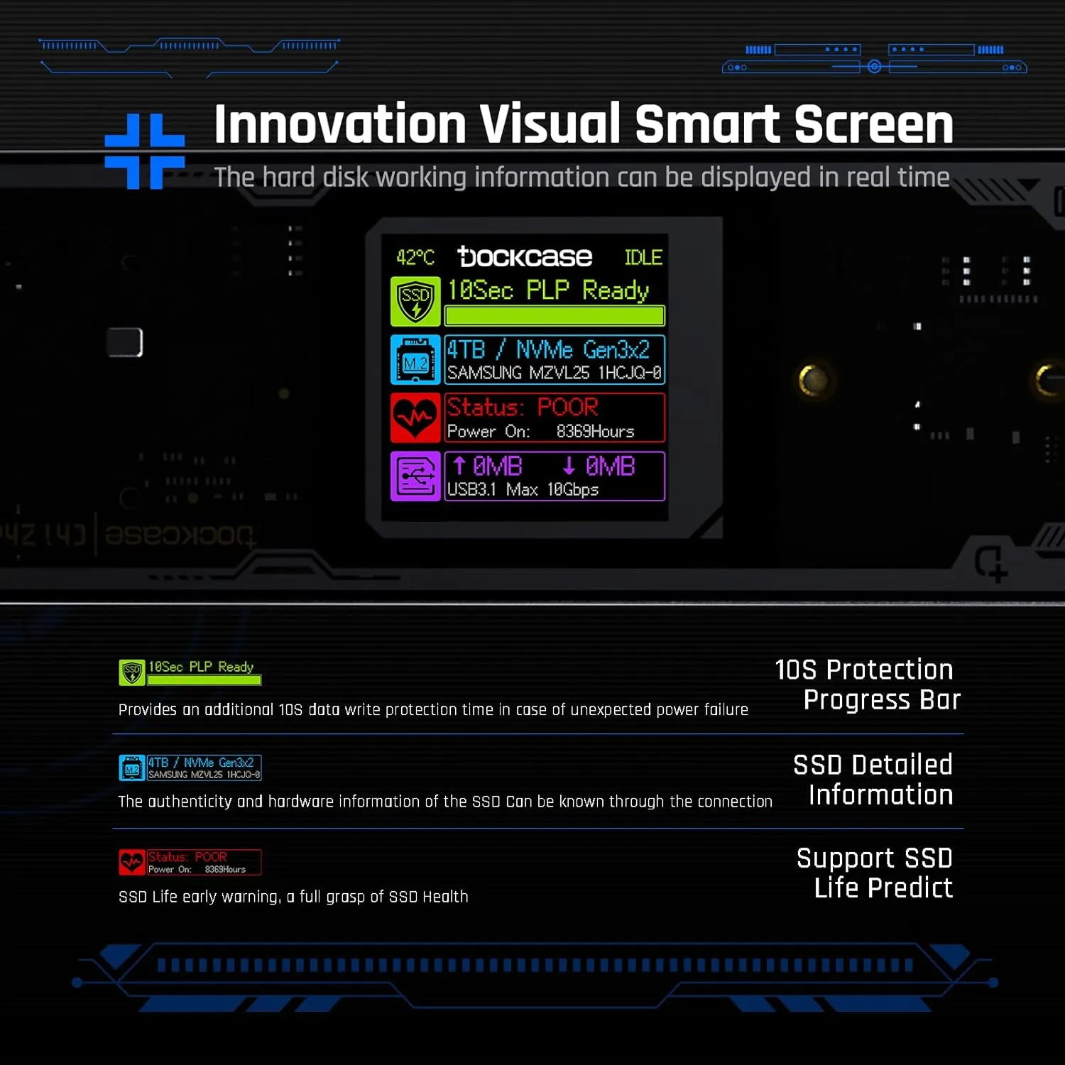 Dockcase-Explorer-Edition-Smart-M.2-NVMe-SSD-Enclosure-Pro-Glossy-Silver1