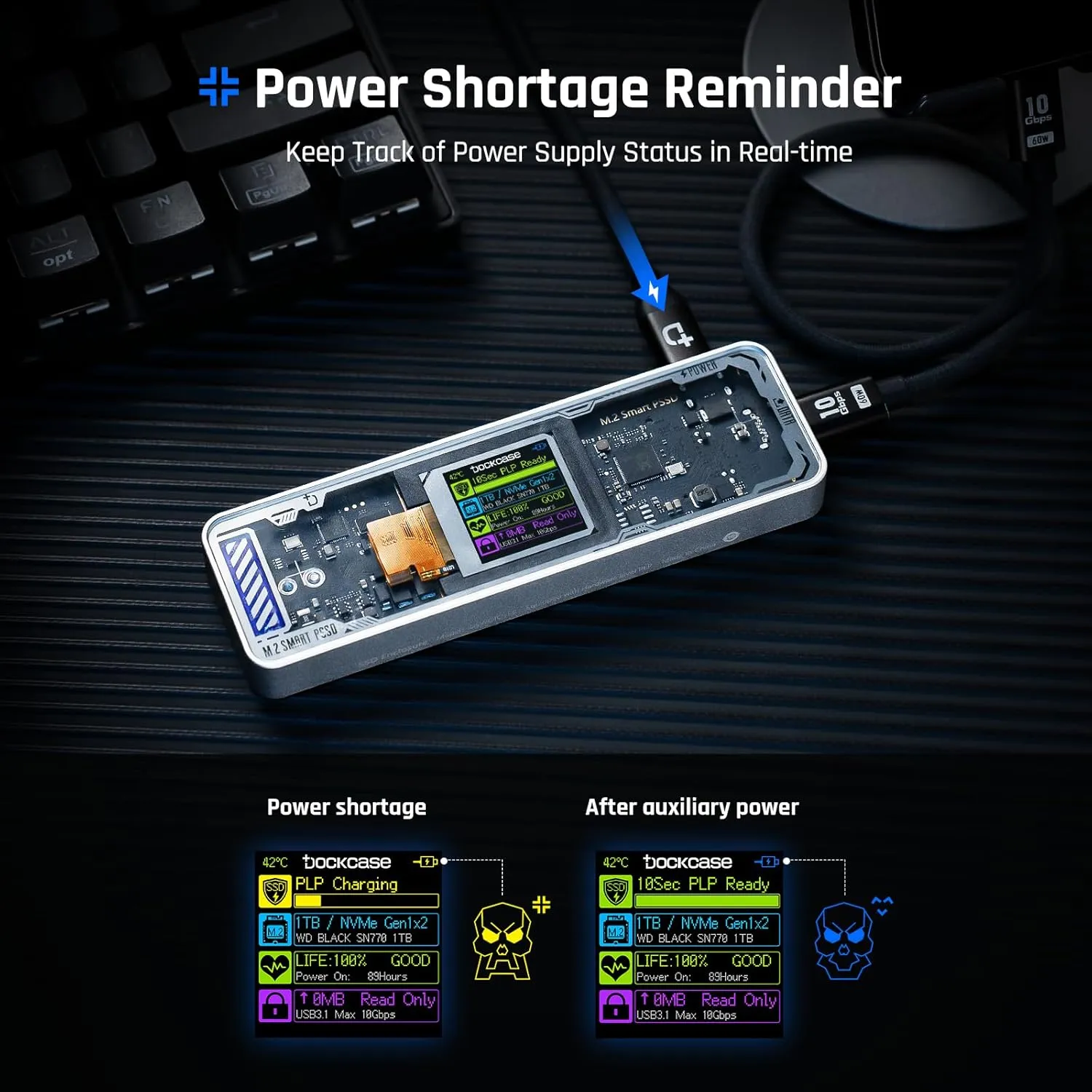 Dockcase-Explorer-Edition-Smart-M.2-NVMe-SSD-Enclosure-Pro-Glossy-Silver3