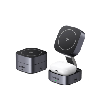 UGREEN 2-in-1 Qi2 Magnetic Foldable 15W Fast Charging Station